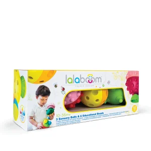 3 sensorische ballen met educatieve kralen