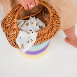 Mandje met verschoonset Appel