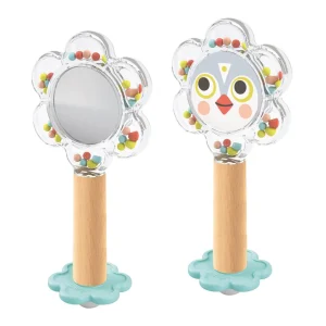 Babyflower rammelaar met spiegel