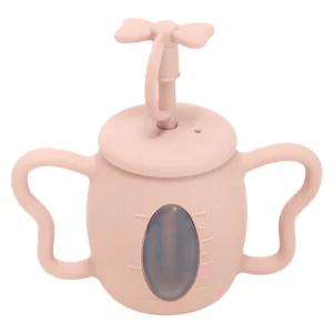 Strik drinkbeker licht roze